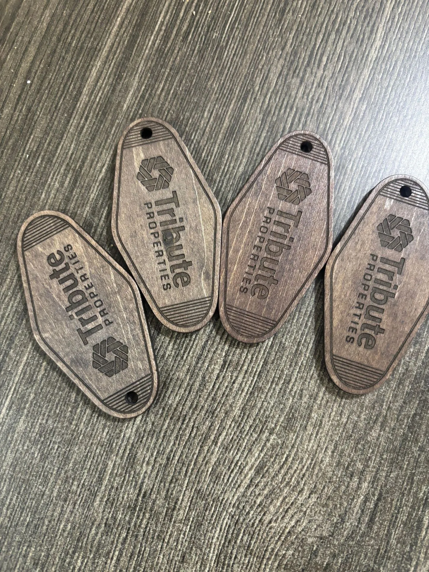 Personalized Wood Carved Hotel Bank Key With Company... Keychains ...