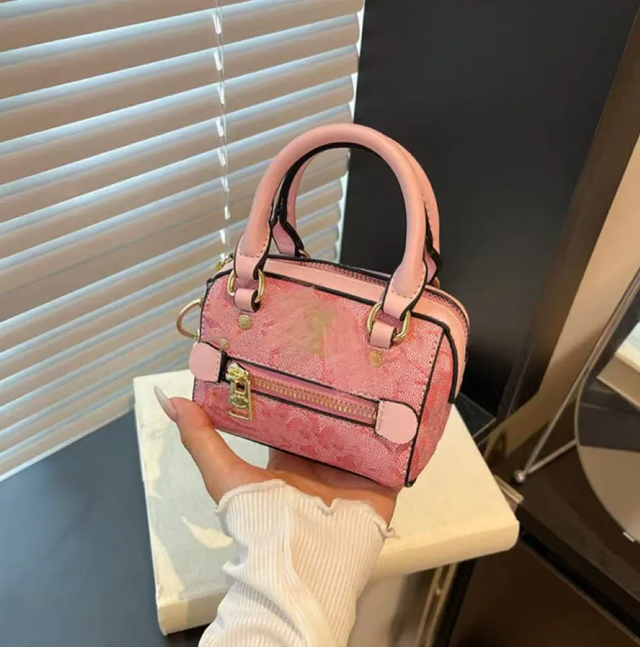 Feature. There Logo Luxury PU Leather Mini Pink Handbag With Underarm And... Evening Bags ...