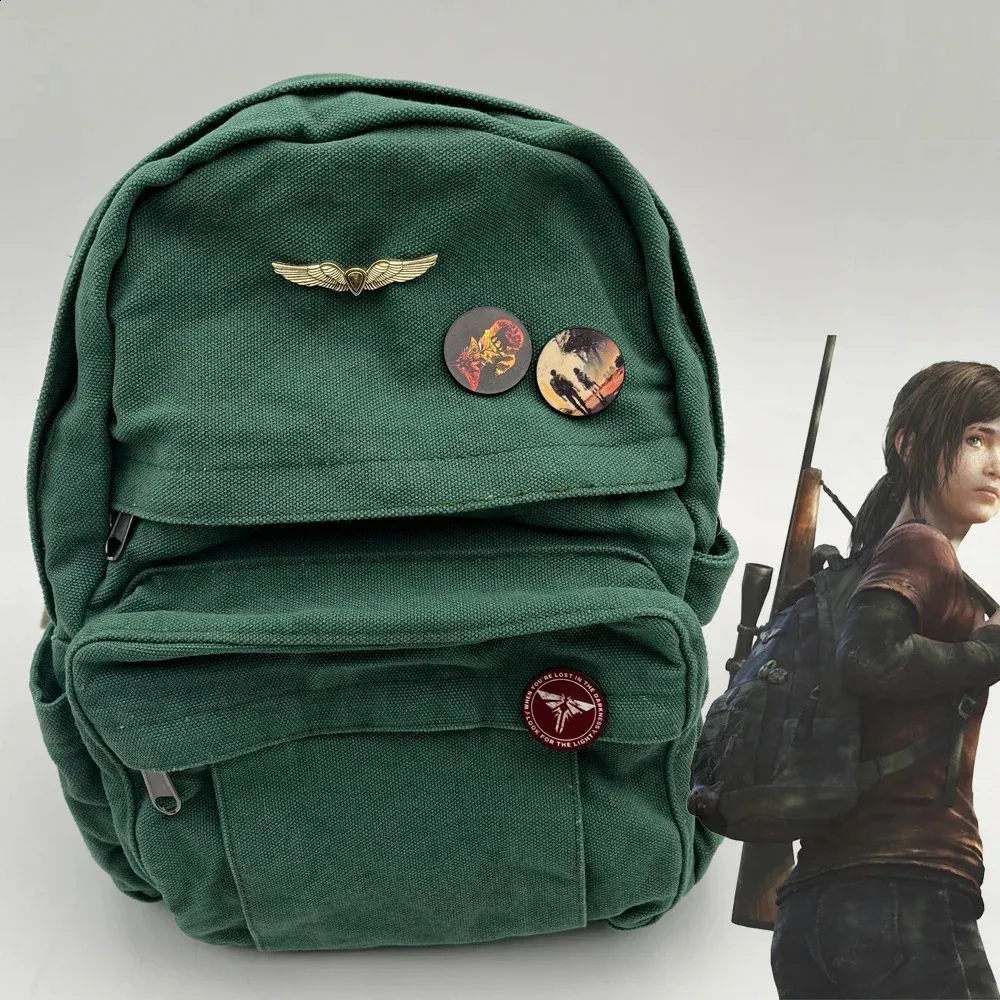 The Last Of Us Ellie Cosplay Backpack Unisex Canvas Rucksack For