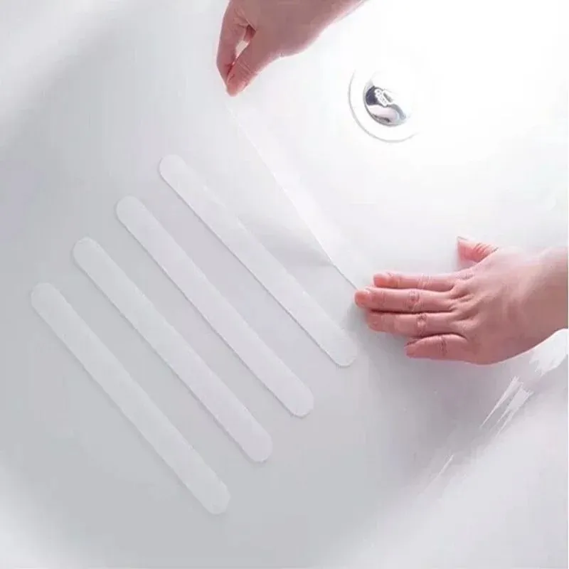 24 Autocollants Antidérapants Transparents Pour Douche Et Baignoire - Adhésif Fort, Facile à Poser Et Retirer - 9