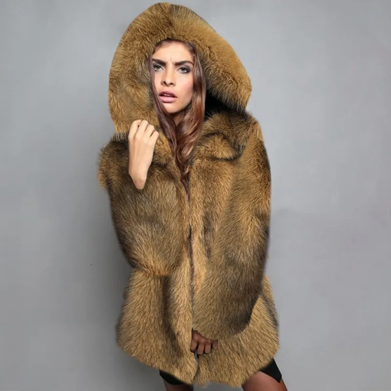 Fox Fur Cheap Fur Coats Womens Womens Faux Fur Coat Medium Length
