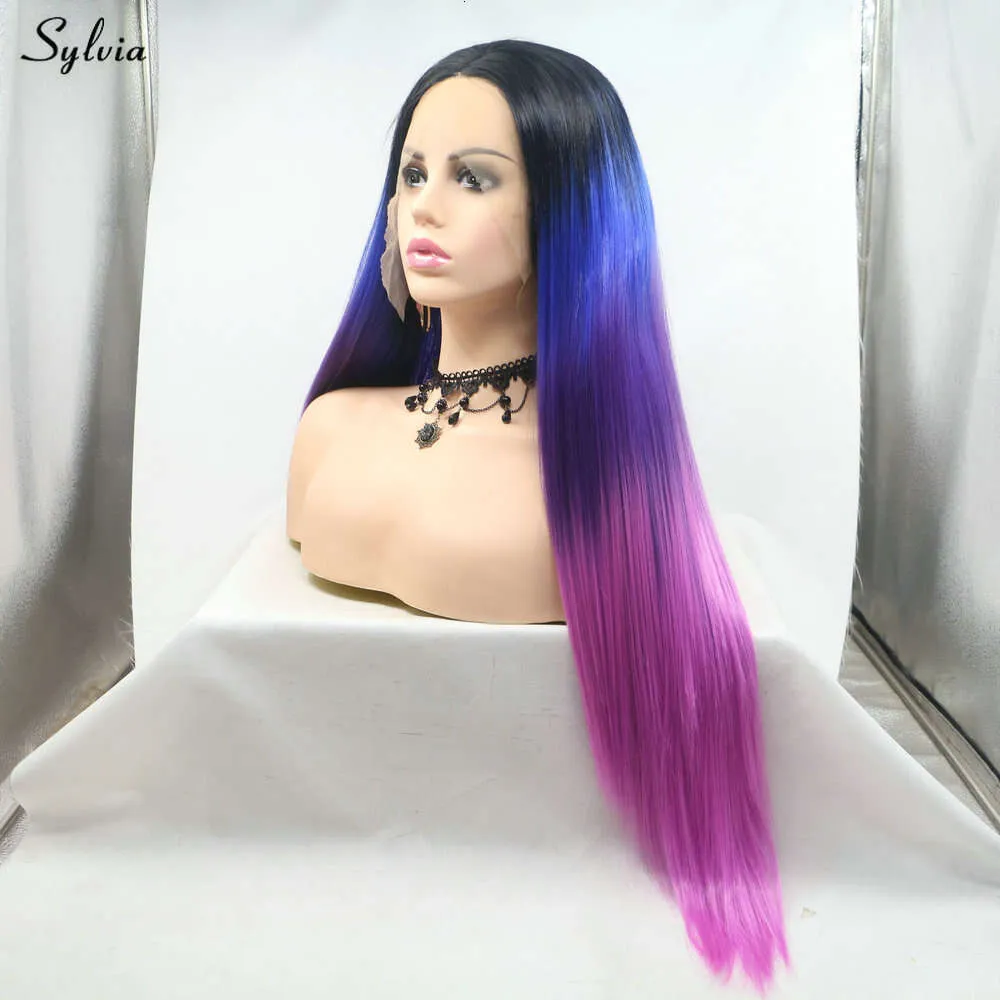 Long Straight Synthetic Lace Front Wig for Women 22 Inch 