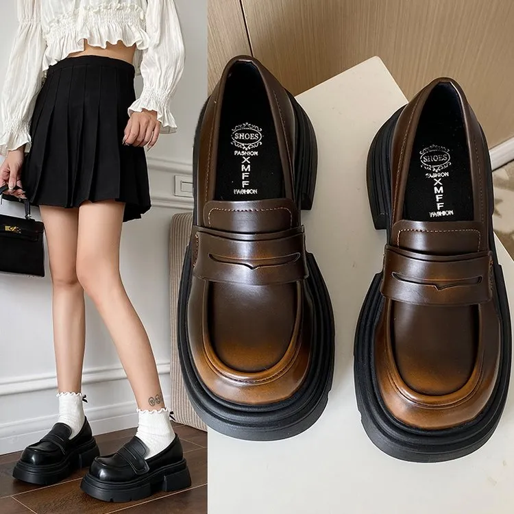 Mocassins Femme à Talon Moyen – Cuir – Bout Pointu – Style Mary Jane – Pour Travail, Soirée, Mariage – Confortables