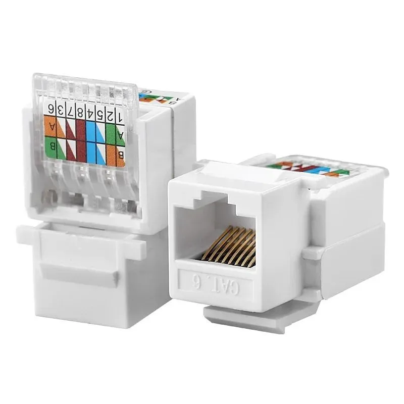 Acoplador RJ45 Cat6/Cat5e - Extiende Tu Cable De Red Fácilmente, Hasta 10 Gbps, Color Negro