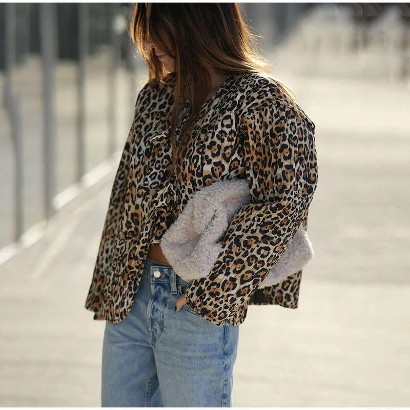 Wholesale Autumn Winter Women Fashion Loose Leopard Print