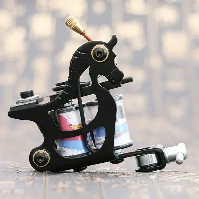 Tattoo Machine Manual Coil Shader with 8 Coils Copper Cast Iron