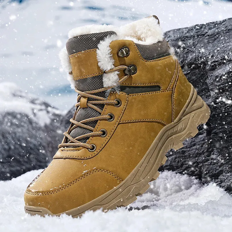 Winter Boots Mens Boots Light Brown Premium Winter Boots