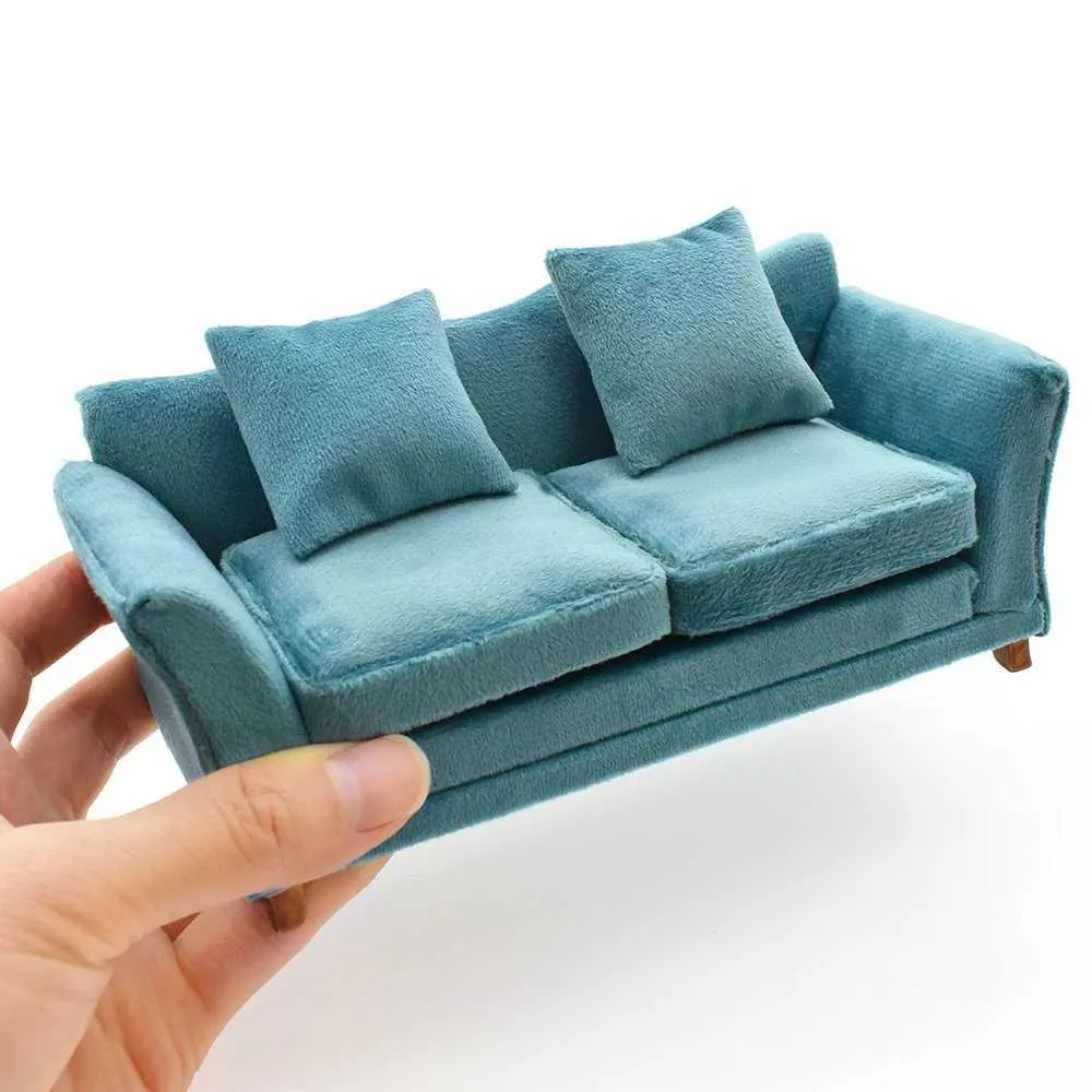 Miniature Sofa: 1/12 Scale Dollhouse Furniture Accessories