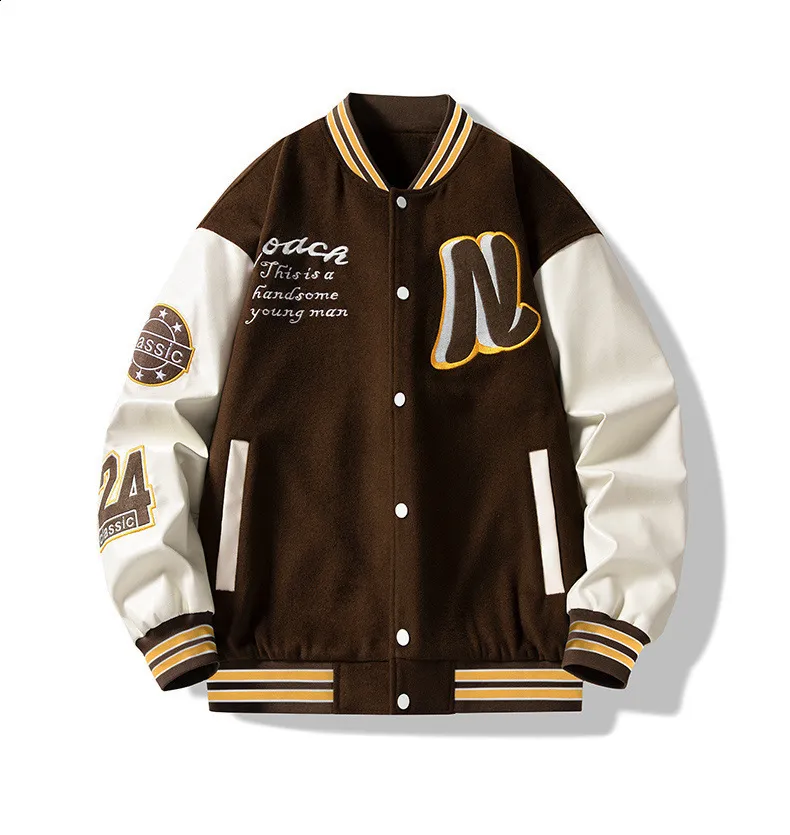 Premium Quality Varsity Bomber Jacket Mens: Embroidered