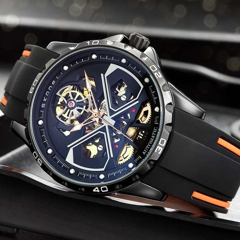 SKONE Time Space Automatic Mechanical Watch For Men Unique