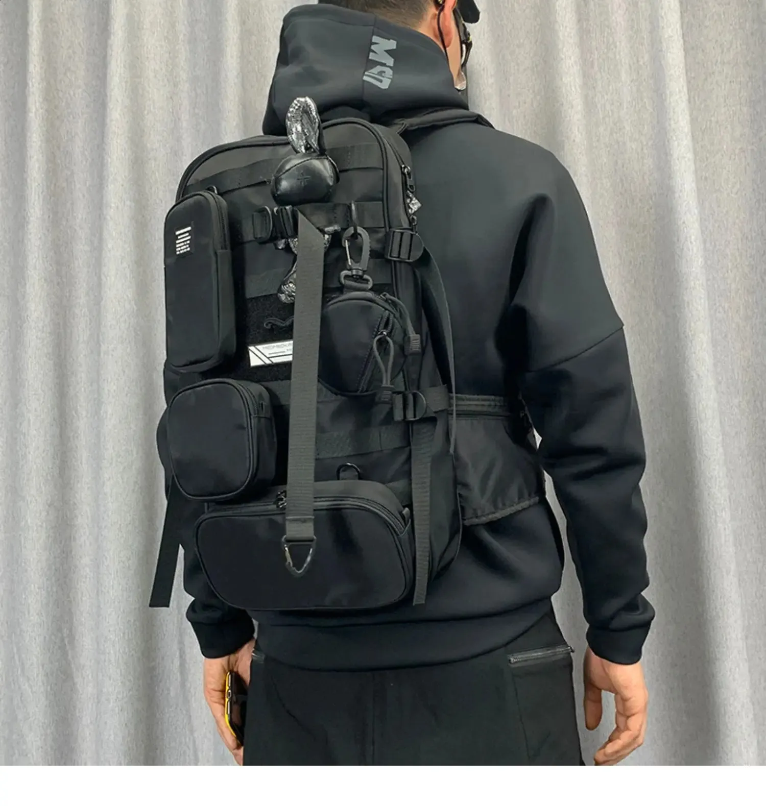 ★ ★ Men's Tech Nylon Utility Backpack 4G3122G U 2024 Tactical Techwear sprayground backpack with Detachable
