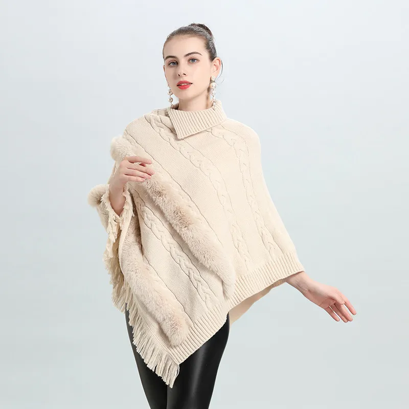 Save Big on Bulk Loose Knit Pullover Sweater Loose Knit Pullover Sweater,  Elegant Woolen Shawl Cape, Jacquard Knit Sweater Wrap For Autumn And  Winter,