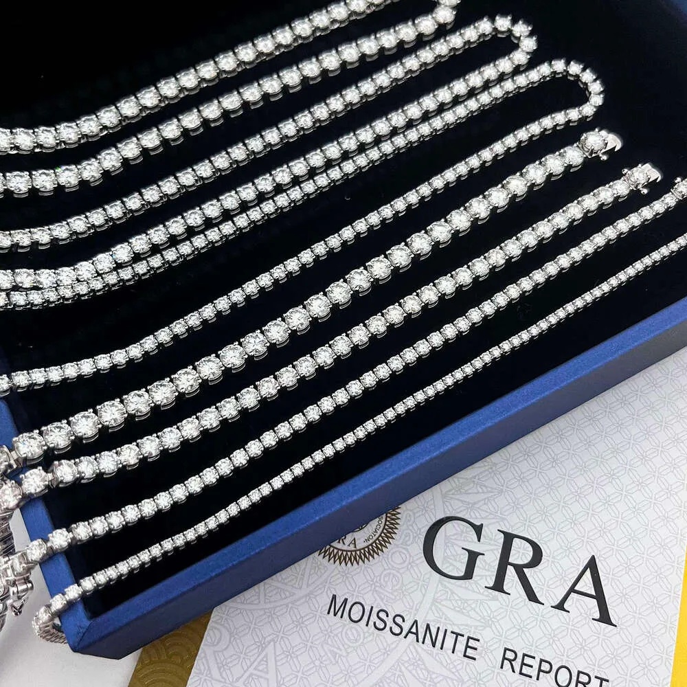DHgate.com:VVS DEF Color Moissanite Tennis Chain Necklace