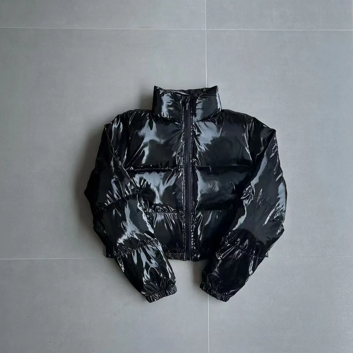 ●NERDY● Detachable 2-way Sleeve Glossy Down Jacket (black) Designer Matte Black Irongate Down puffer jacket for Men and