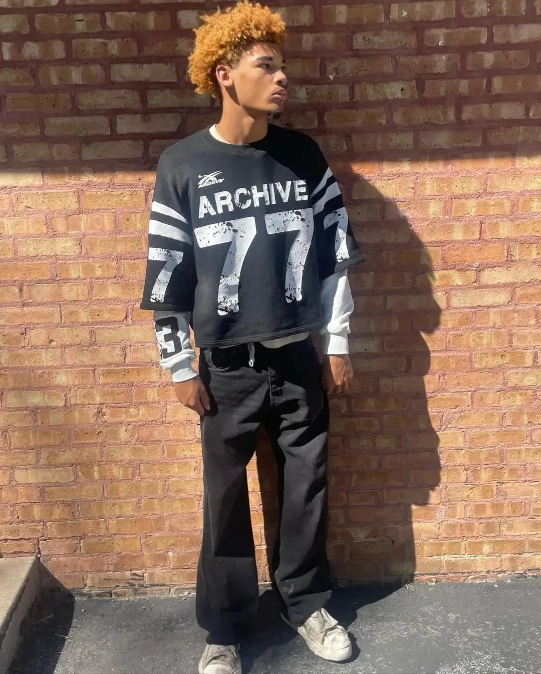 Archive 77 Retro Soccer Print Long Sleeved T Shirt – From