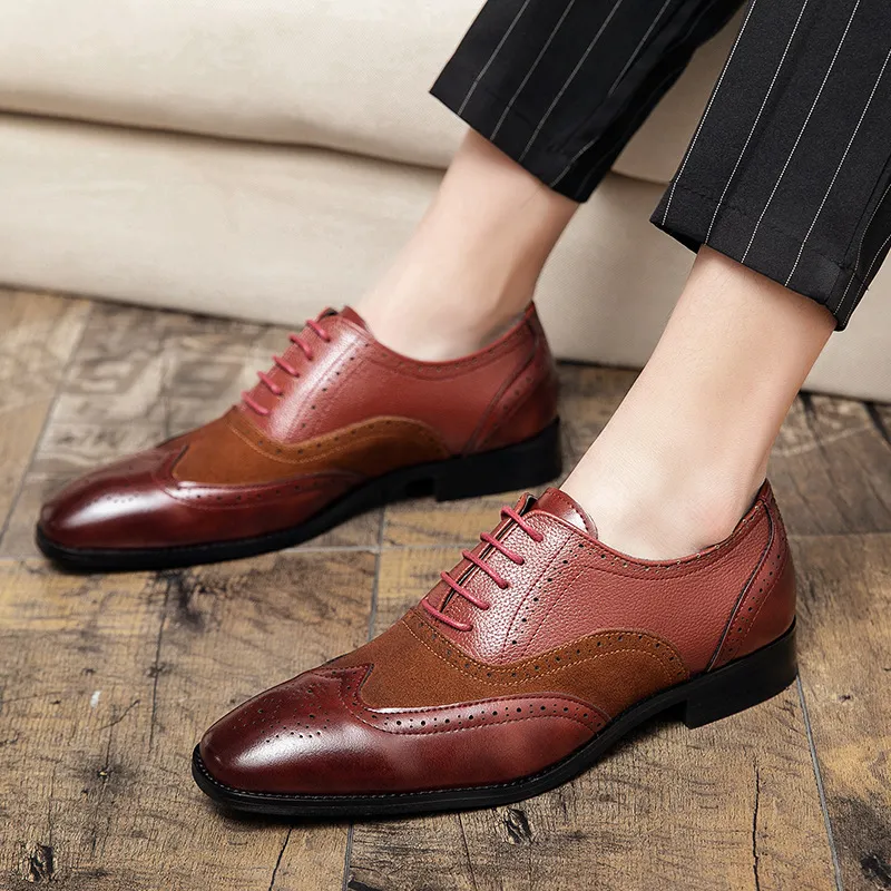 white christmas dresses Black Brogue Cap Toe Oxford Shoes in French Box Calf main image 0