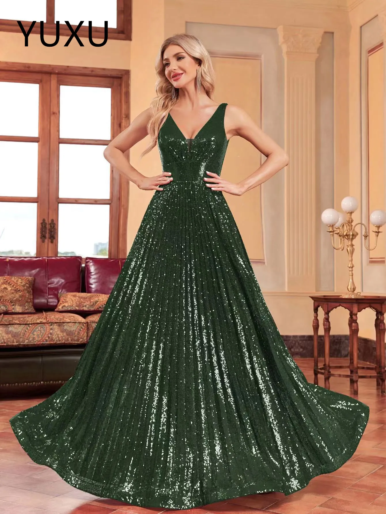 chinese dress ladies Long A-Line Sweetheart Front Slit Prom Dresses with Cap Sleeves