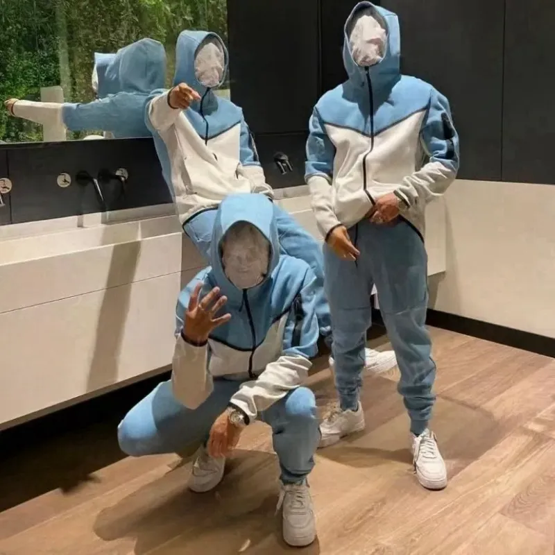 Tracuits Sportswear Sports Hoodies Designers Track Suits Unisex Sweater Zipper Loose Hoody Tech Fleece Jackets_voghion.com
