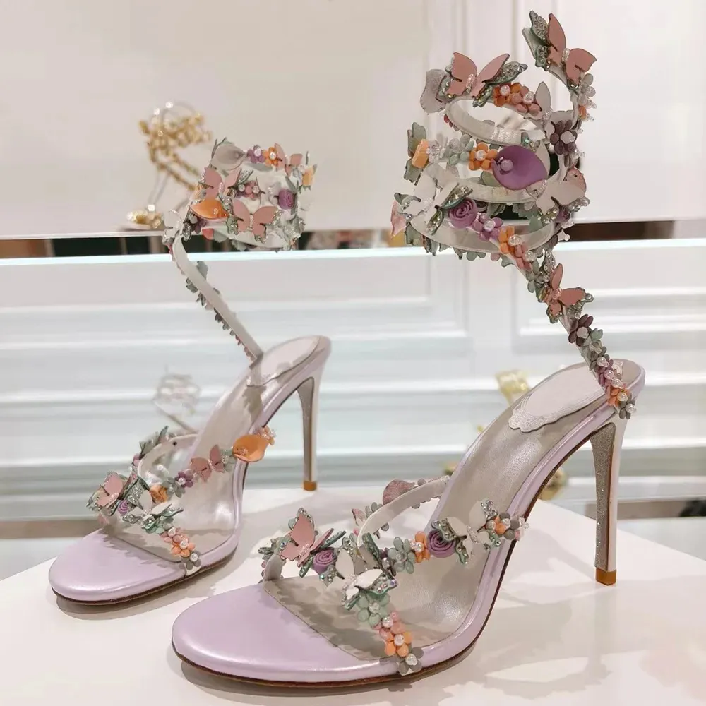 Bulk 2024 Designer High Heel Floral Sandals 95mm Dress Shoes Bulk 2024 Designer High Heel Floral Sandals 95mm Dress Shoes