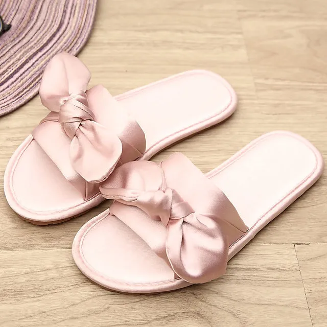 Flip Flop Slippers For Ladies Womens Indoor Outdoor Bow Slides