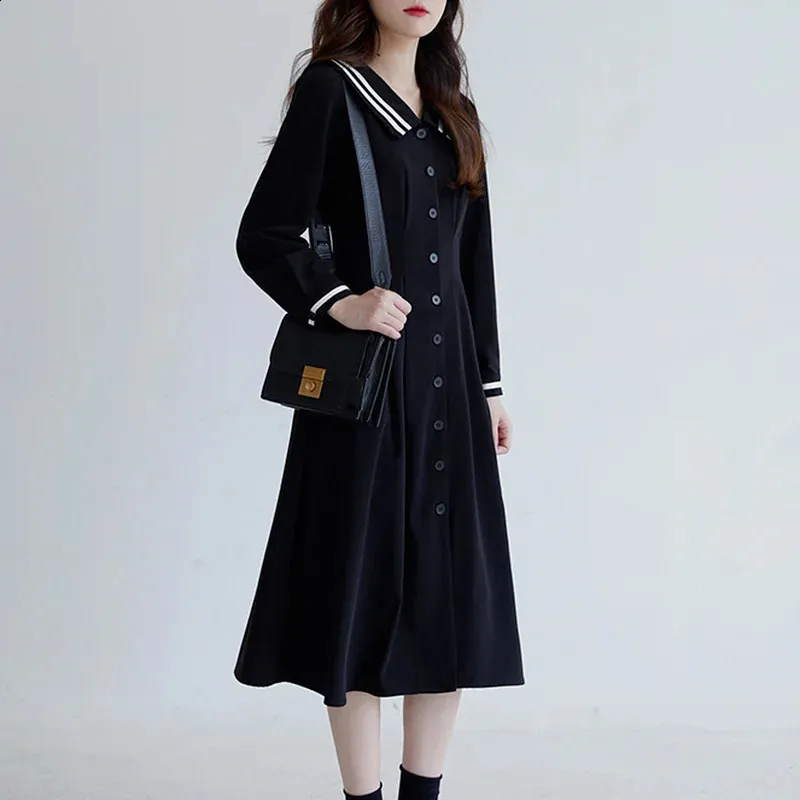 Japanese style mini dress womens Korean style one-piece pullover chiffon  floor-length short sleeve autumn from Dhgate Basic & Casual Dresses - price  52.25