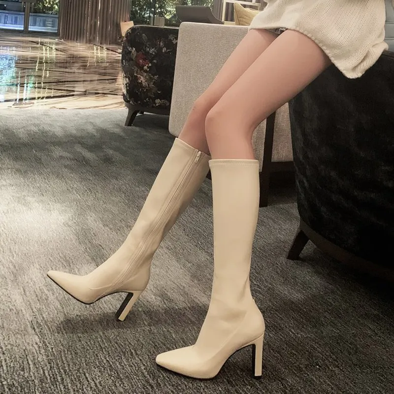 Pointed Toe Chelsea Boots: Stylish High Heel Boots for Women