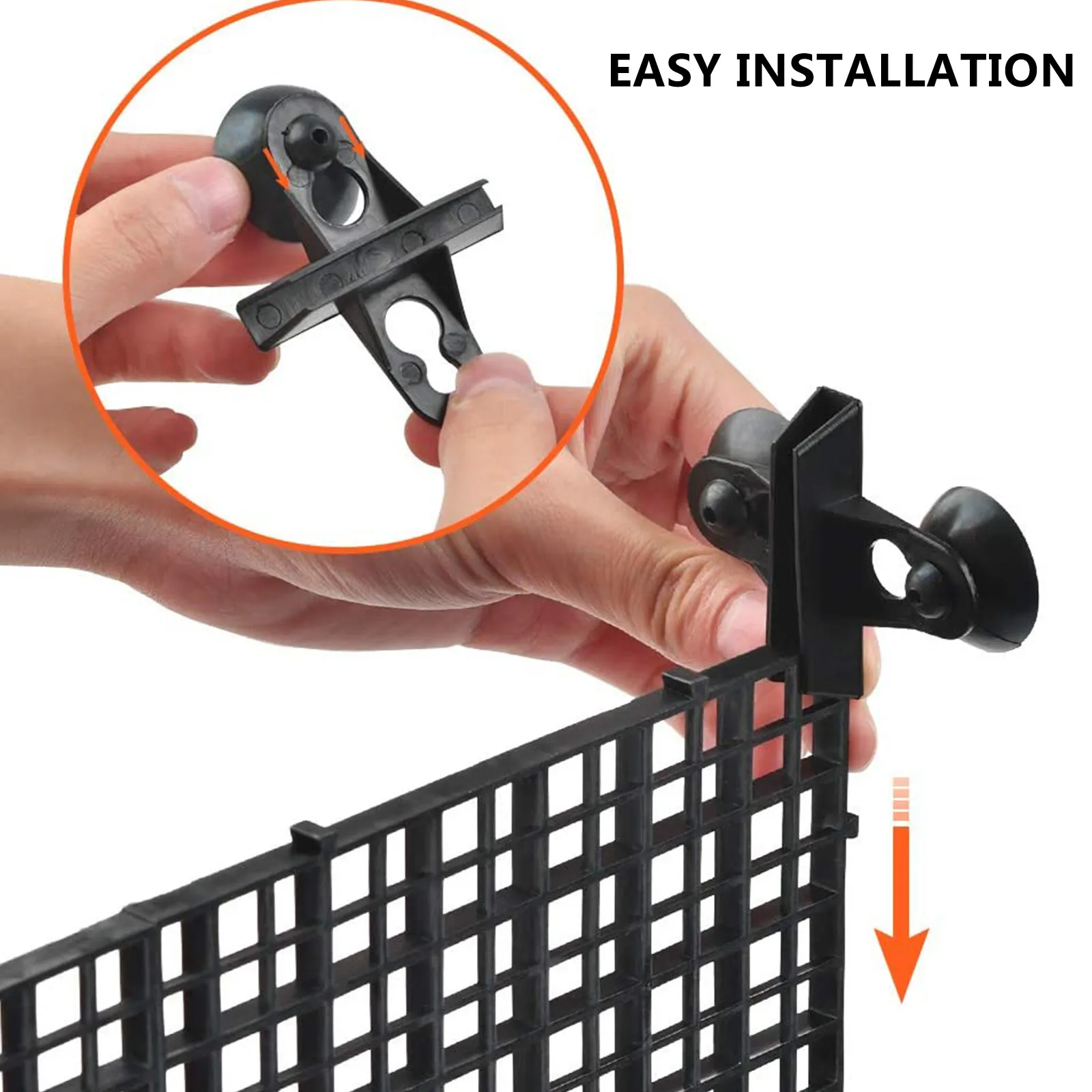 CCCYMM 4 Pcs Grid Divider Tray Egg Crate Louvre Aquarium Fish Tank Bottom Isolationwhite