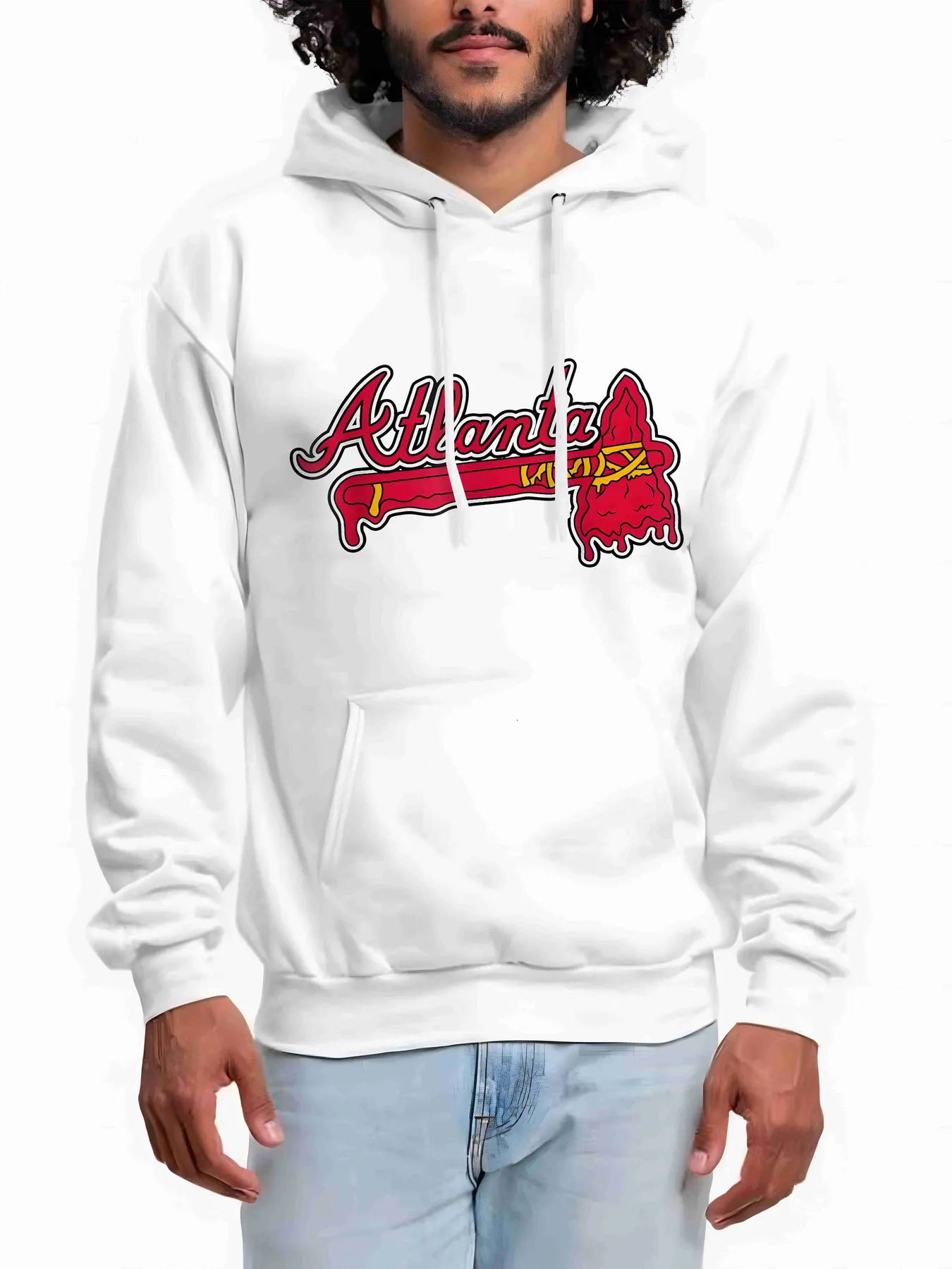 Dodgers Baseball Hoodie Vintage Print Kangaroo Pouch Sweatshirt
