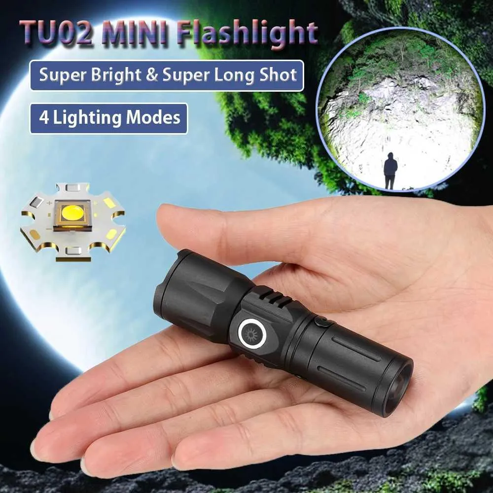 WUBEN L50 Rechargeable Flashlights, USB Tactical Flashlights 1200 High Lumens Super Bright Ip68 Waterproof Led Flashlights Edc Pocket Flashlights 5 Modes For Emergency Rescue Inspection Hunting