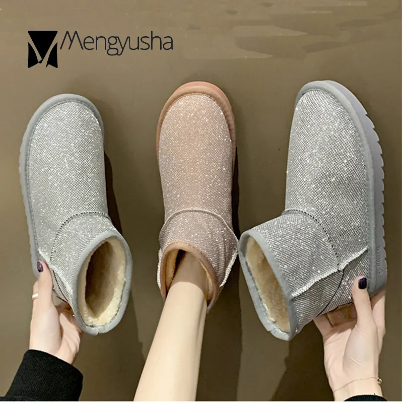 Save Big on Bulk Fluffy Pink Slipper Boots Korean Clothing Womens Winter  Boots: Pink Crystal Muffin Snow Boots, Round Toe Slip On Korean Fashion  Warm