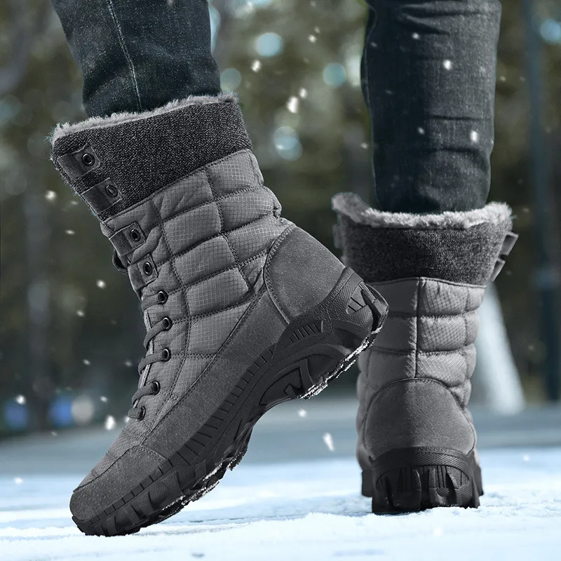 Snow Boots Mens 2021 Winter New Mens Shoes Plus Velvet Big Cotton