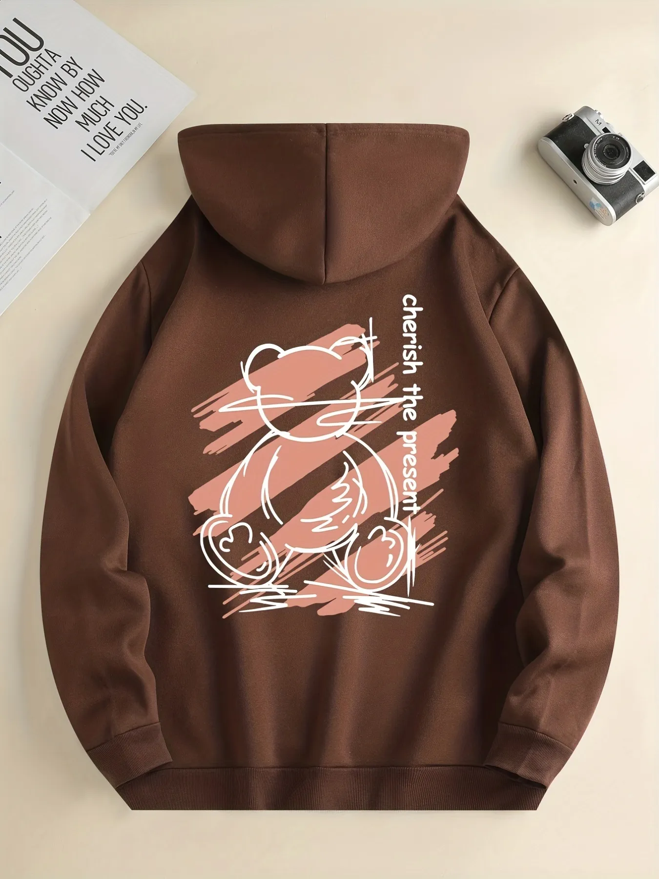 Estampado De Oso Moderno, Sudaderas Con Capucha Para Hombres - Main Image