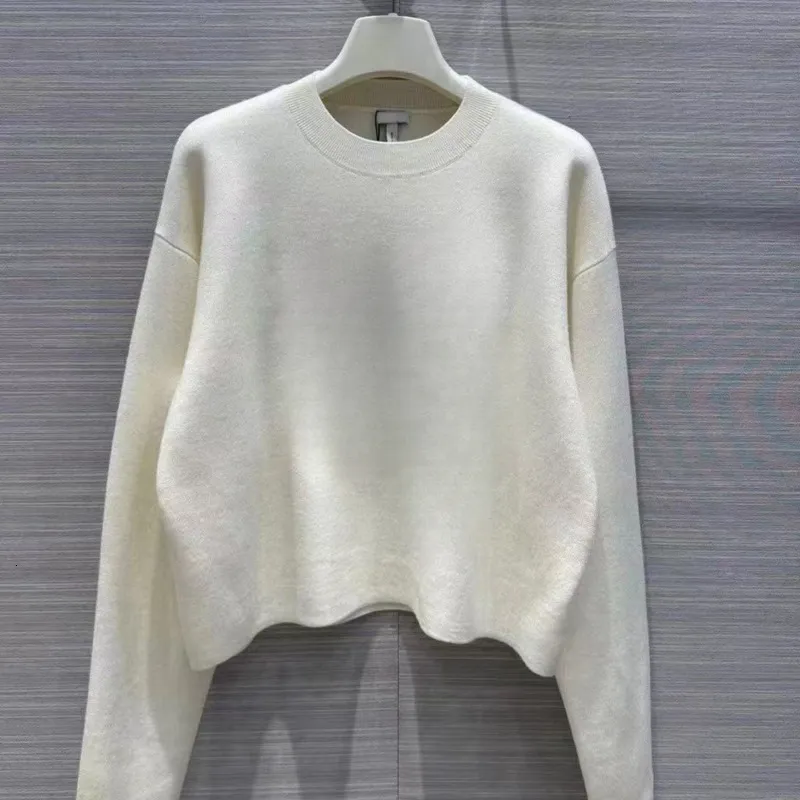 Damen Pullover Herbst Langarm Strick Top High-End Strickwaren schlank Pullover Mantel Damen Designer Pullover Frau weiß dünn_voghion.com