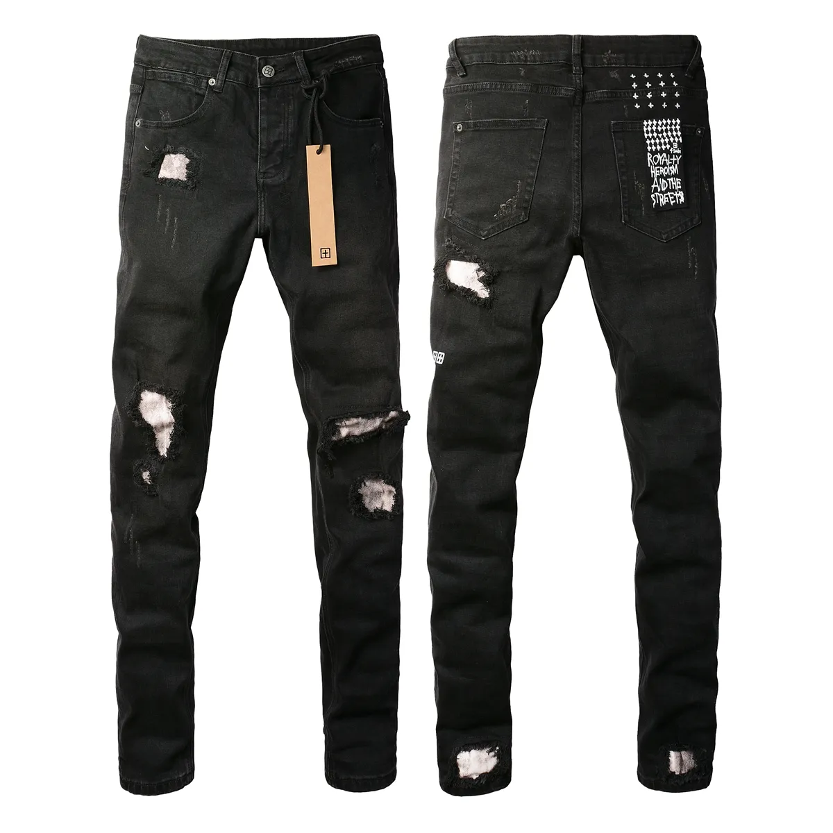 Ksubi Jeans: Slim Fit Ripped Stretch Denim Designer From