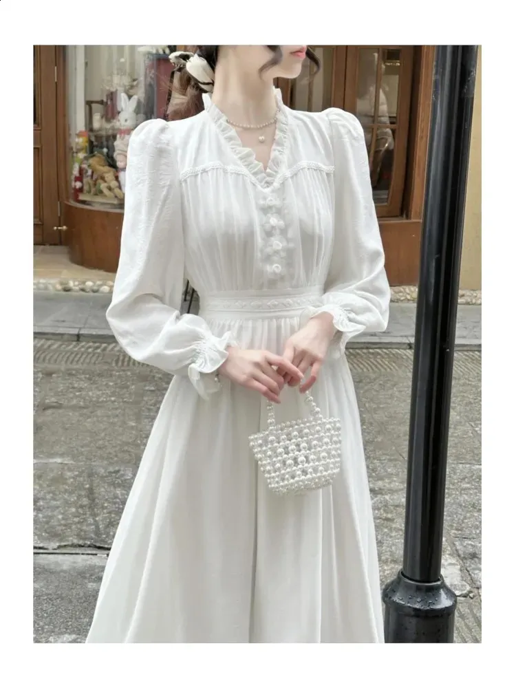 one piece dress long sleeve New Fashion Korean Style One Piece Shirt Dress for Women