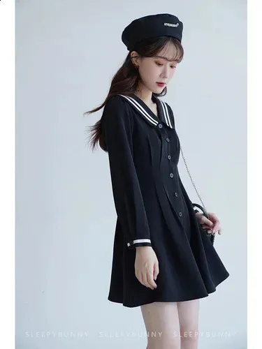 韓国商品/FRECKLE romantic sailor collar dress DHgate.com:Sailor Collar Mini Dress: Elegant Retro Korean