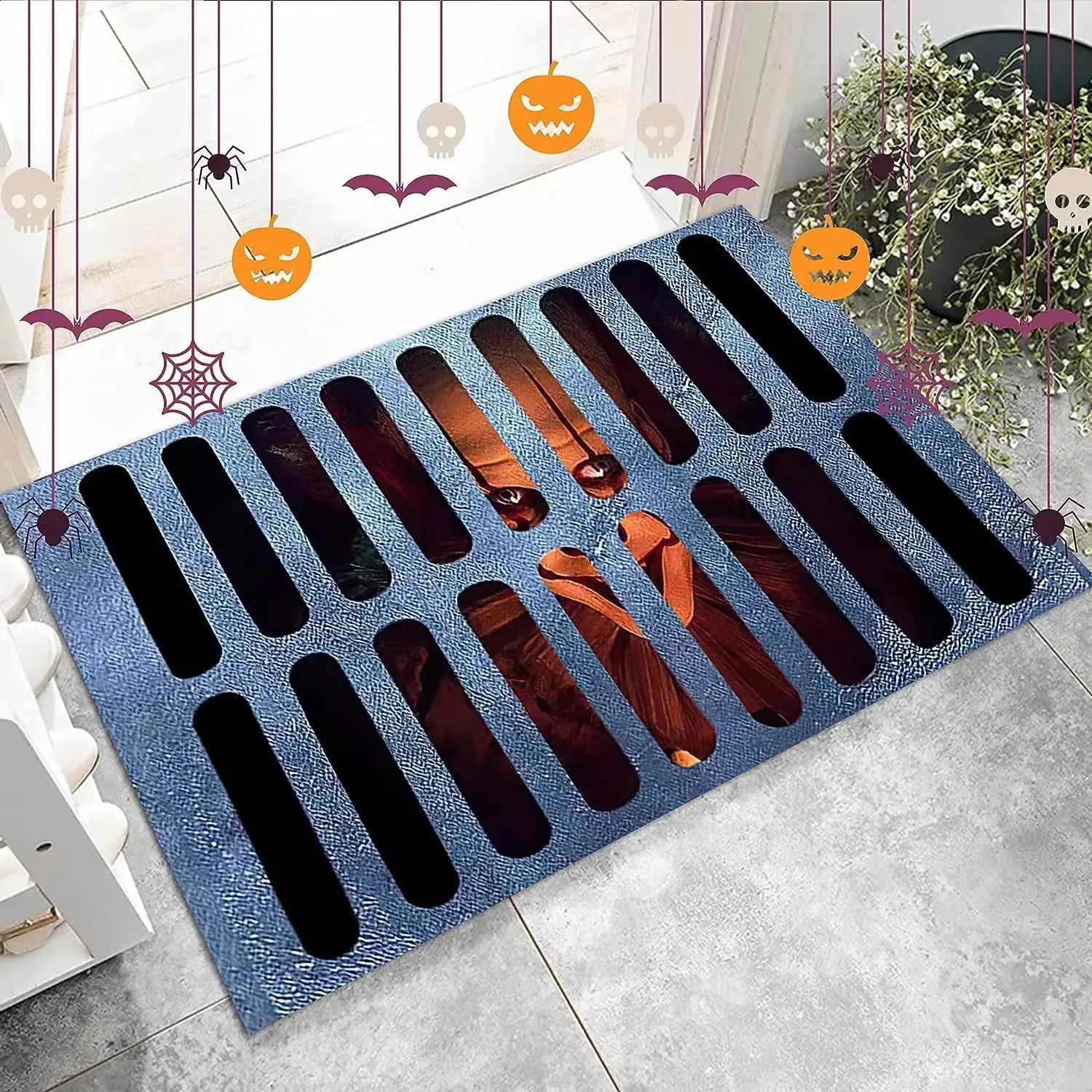 NieYat 3D Halloween Fußmatte - Grusel-Clown Design Für Innen & Außen 40x60cm