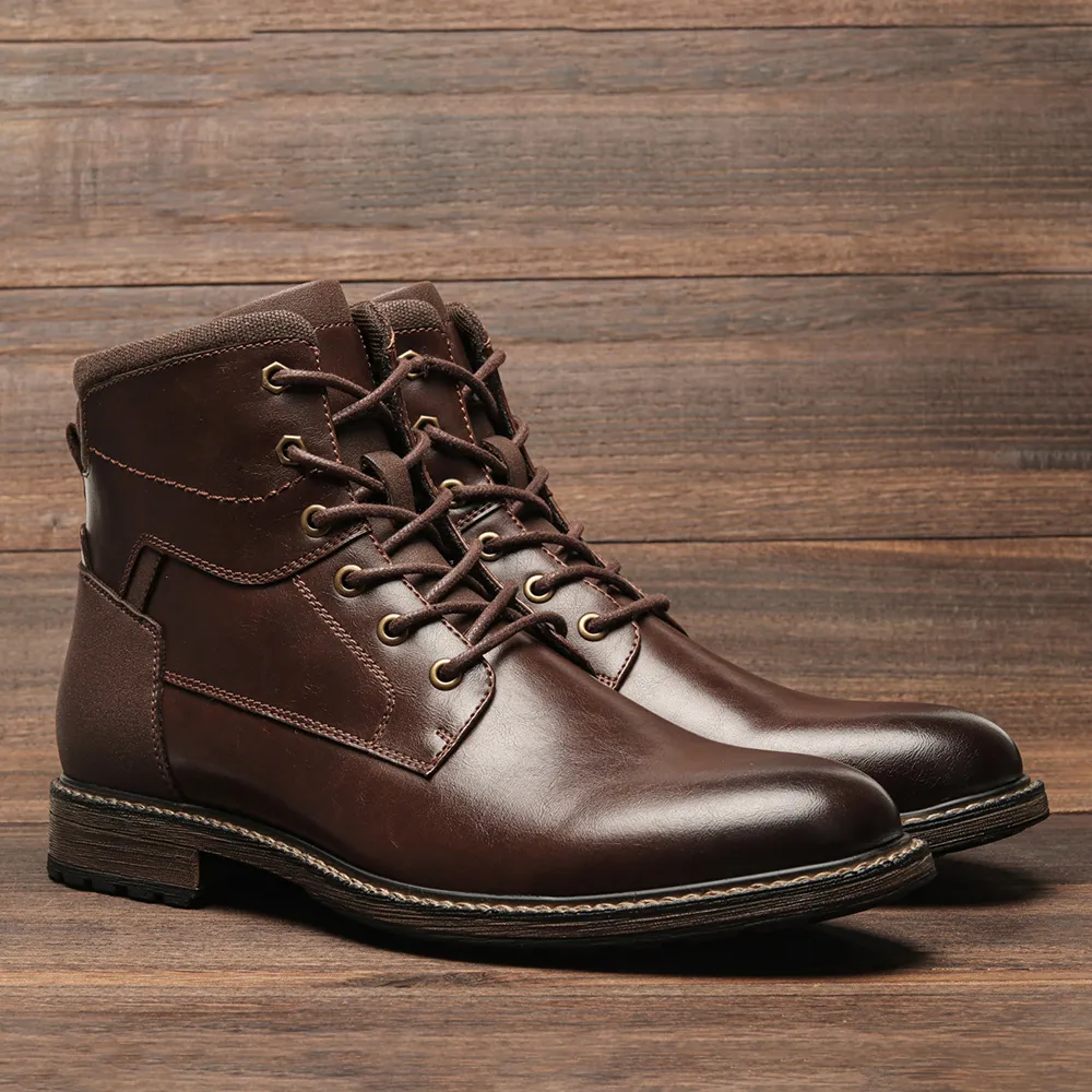 dark brown casual boots