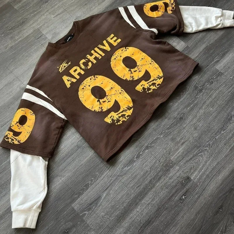 トップス archive AIVER game shirt soccer y2k Archive 77 Retro Soccer Print Long Sleeved T Shirt – From