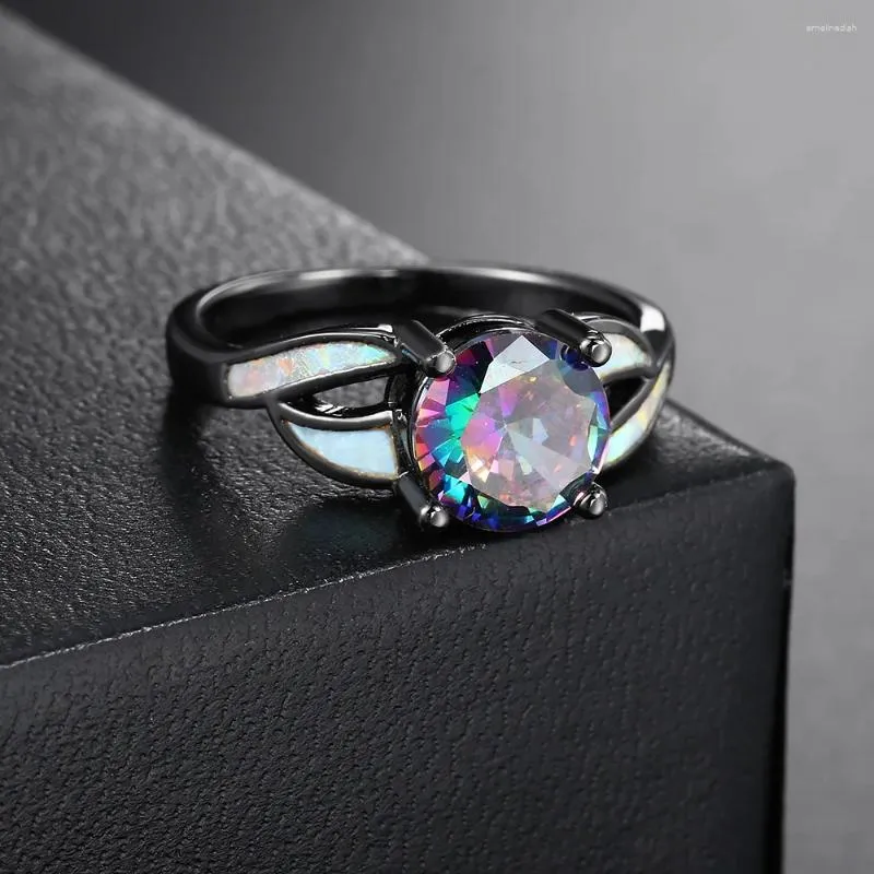 18k Rainbow Mixed Gemstone Ring | RARE FIND| Solid Gold