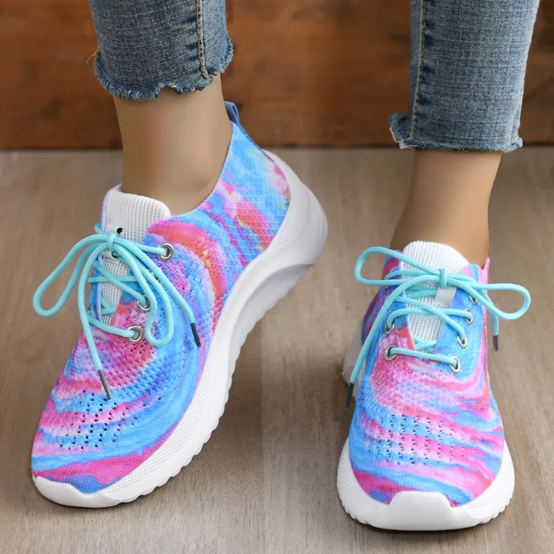 Save Big on Bulk Women's Mesh Sneakers Platform Tennis Shoes Women Rainbow  Mesh Sneakers For Women Lightweight, Non Slip Casual Sports Shoes Best