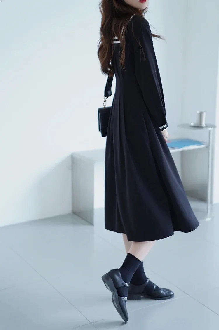 Japanese style mini dress womens Korean style one-piece pullover chiffon  floor-length short sleeve autumn from Dhgate Basic & Casual Dresses - price  52.25