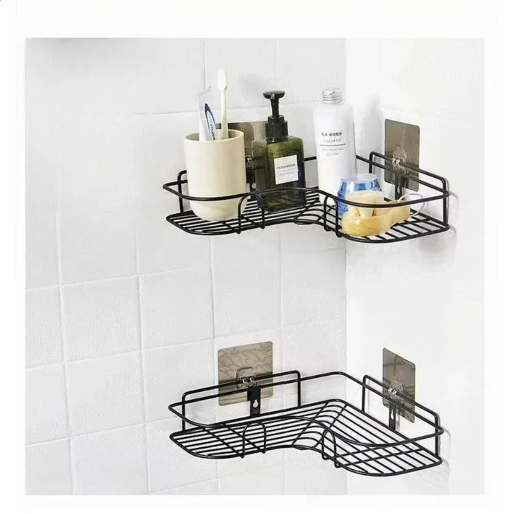 Premium Bathroom Wall Rack: Space-Saving Shower & Kitchen Storage - No ...