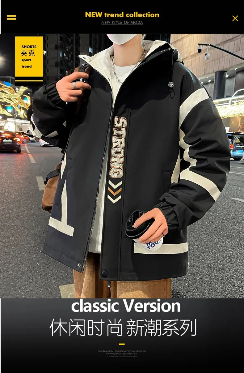 ジャケット・アウター FASHIRU melton hoodie long coat Thin Hooded Jacket for Mens Soft Shell Windproof Waterproof