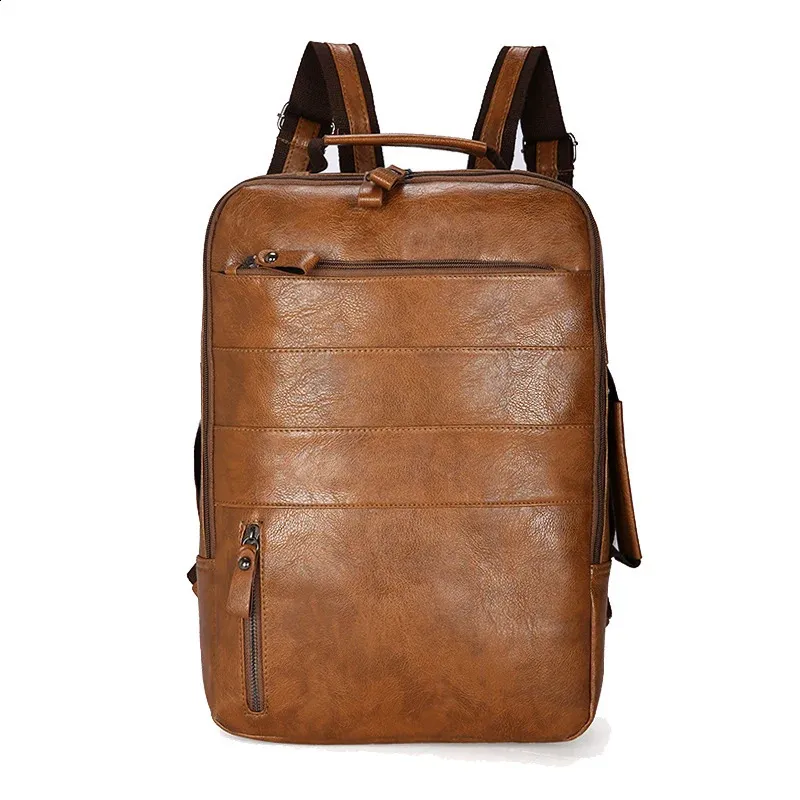 Punk Rock PU Leather Backpack - Fashion Laptop Bookbag With Rivets, Casual Travel Daypack