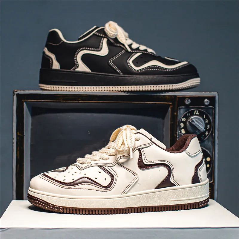 Bulk Mens White Skate Shoes: Autumn Casual Sneakers, Lightweight