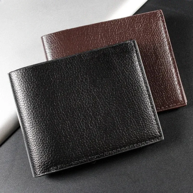 Portafoglio Da Uomo In Vintage Vera Pelle Di Vacchetta,Blocco RFID