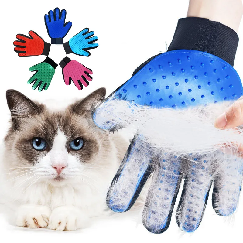 Pet deshedding brush glove sale