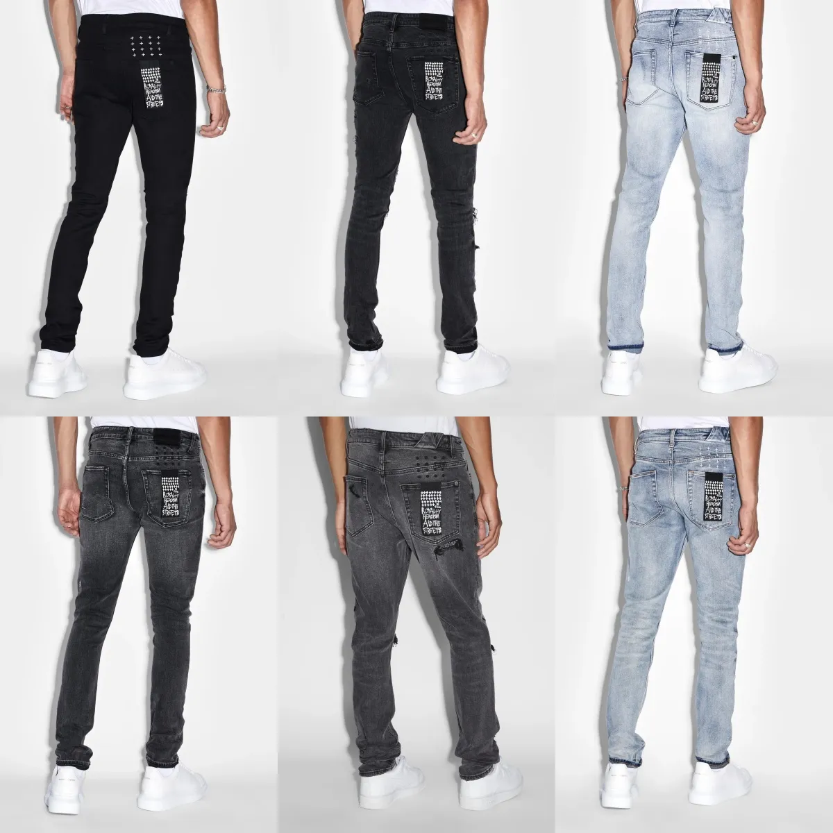 High Quality Designer Ksubi Topman Jeans For Men Grey