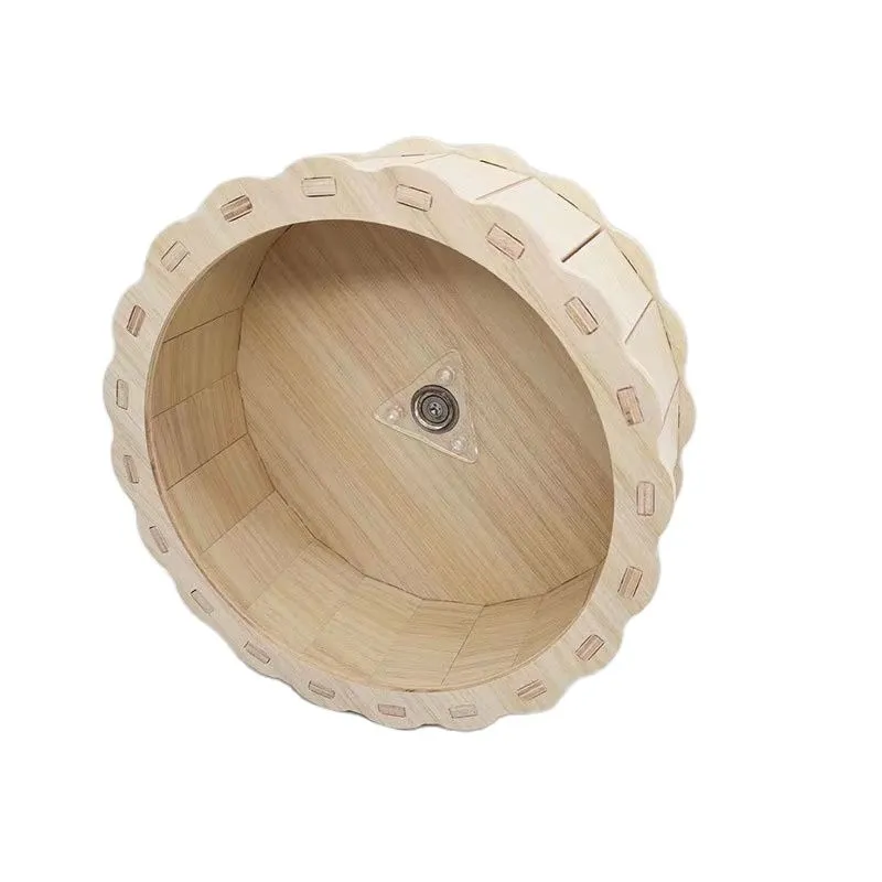 Roue En Bois Pour Hamster - Accessoire Pour Petits Animaux
